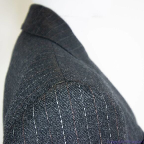 Vintage Cassidy women's 100% wool pinstripe grey blazer, size 4 - Picture 12 of 16